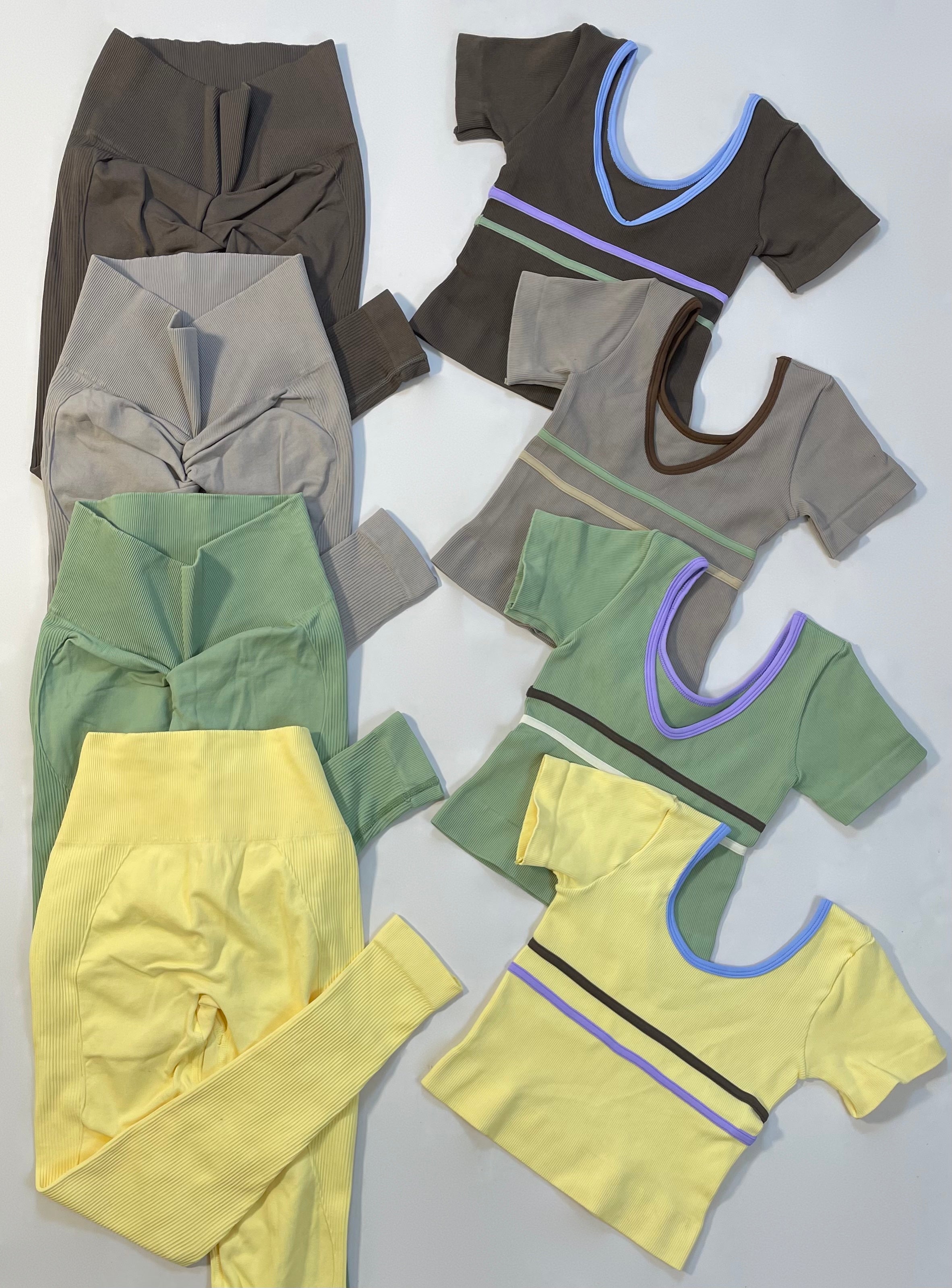Set Legging camisa sesgo contraste