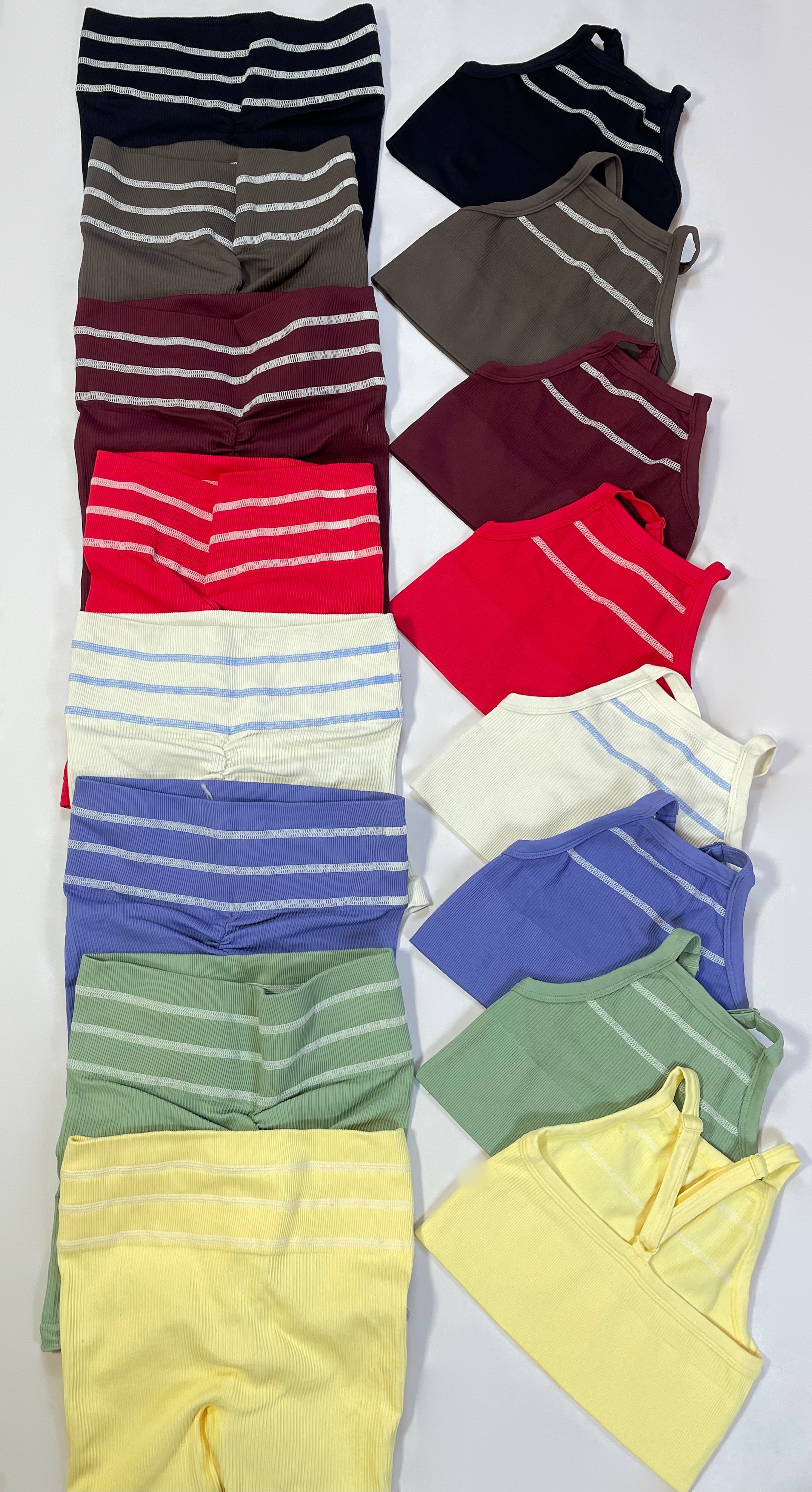 Set short costura fajón