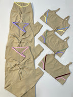 Set Legging top sesgo contraste