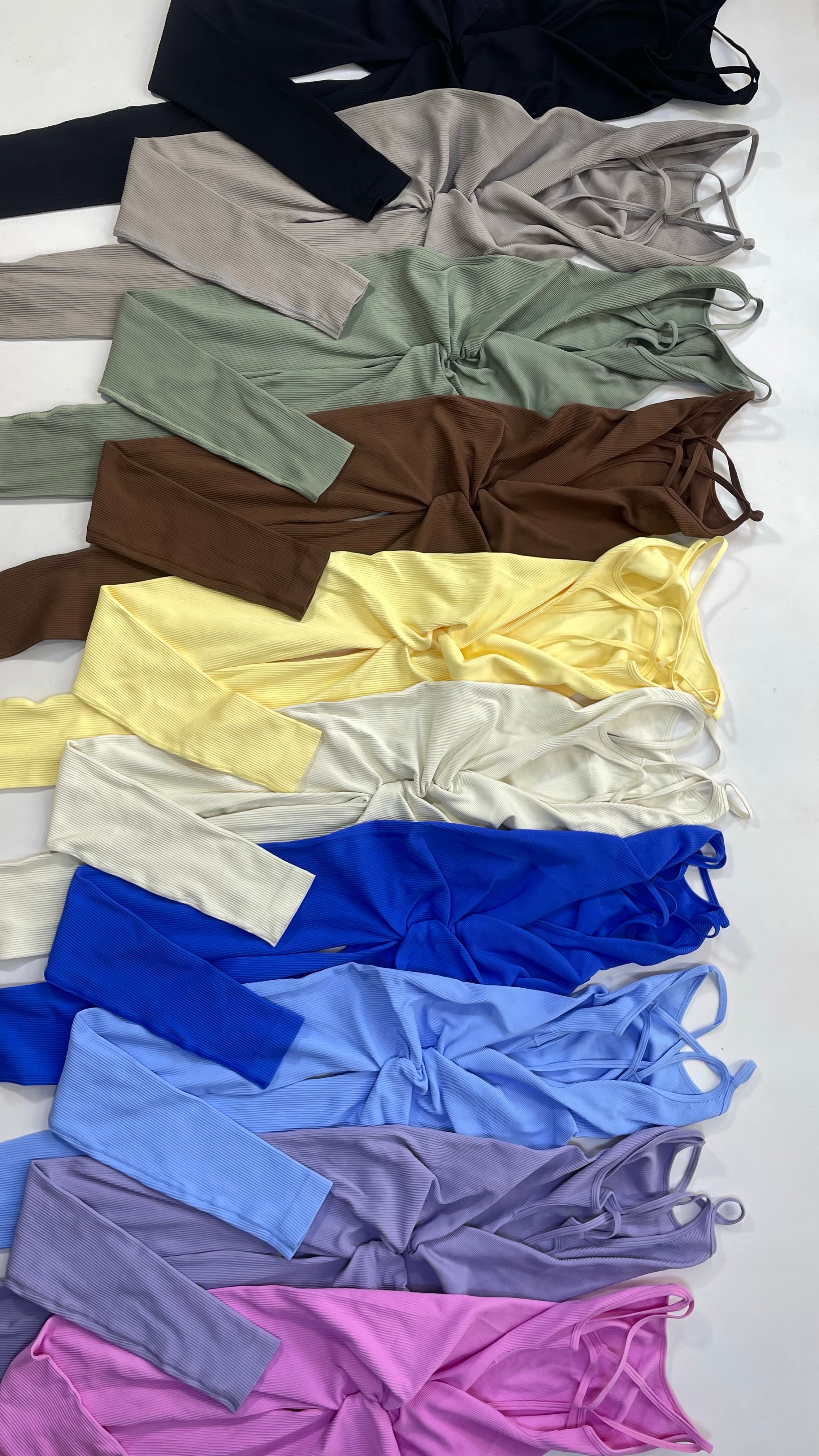 Enterizo largo cruzado push up