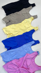 Enterizo corto sisa doble sesgo push up