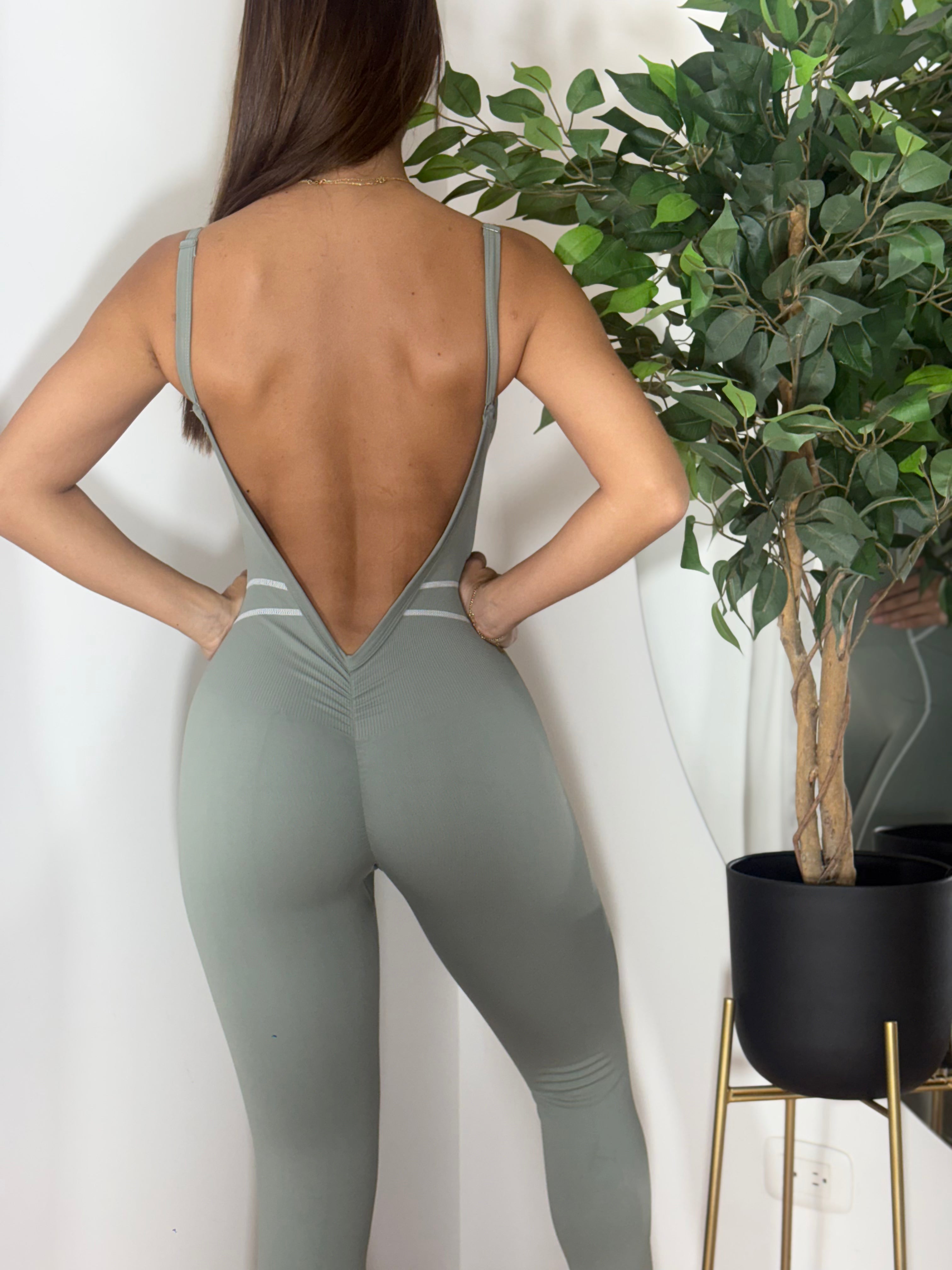 Enterizo largo costura  push up